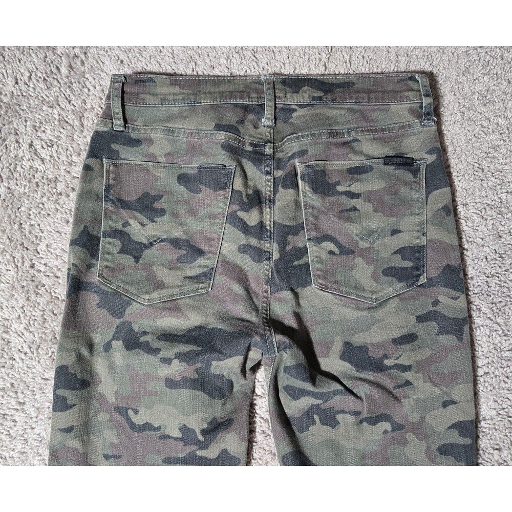 Hudson Barbara Skinny Fit High Waisted Camo Jeans Green Brown Women's 29 - Picture 7 of 7